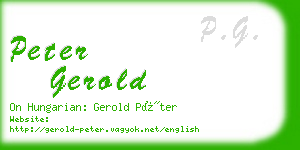 peter gerold business card